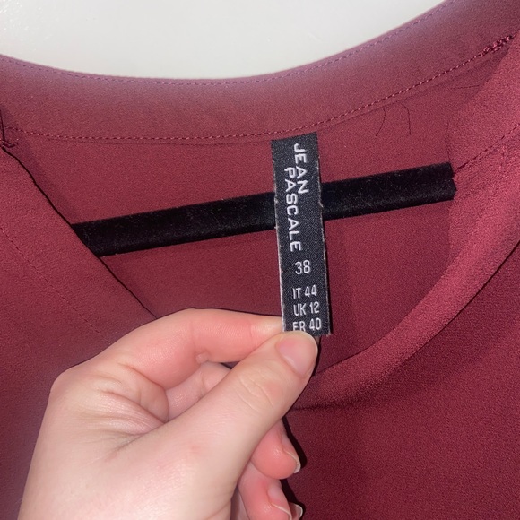 Burgundy Long Sleeve Blouse - Picture 3 of 5